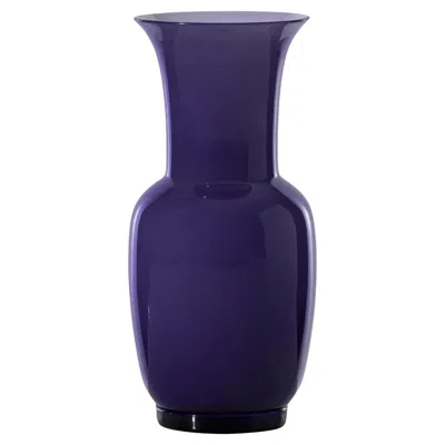 Pre-owned Venini Opalino 706.22 Medium - Indigo - Murano Glass Vase - Damiani In Blue