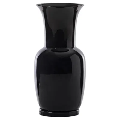 Pre-owned Venini Opalino 706.24 Large - Black - Murano Glass Vase - Damiani
