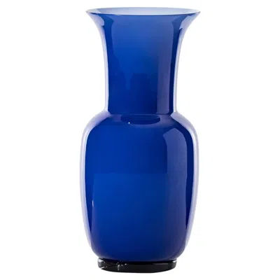 Pre-owned Venini Opalino 706.24 Large - Sapphire - Murano Glass Vase - Damiani In Blue