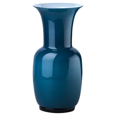 Pre-owned Venini Opalino Glass Vase In Horizon Milk White Inside By