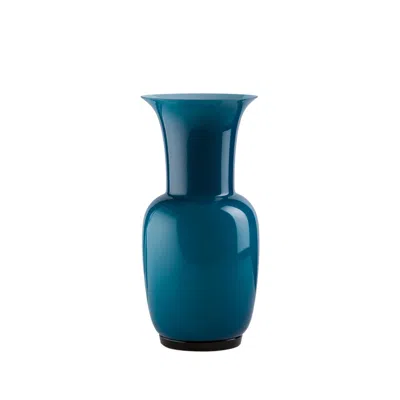 Pre-owned Venini Opalino Glass Vase In Horizon Milk White Inside By