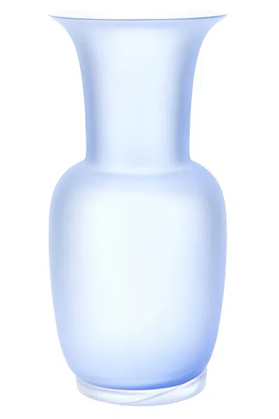 Venini 'opalino' Vase In Blue