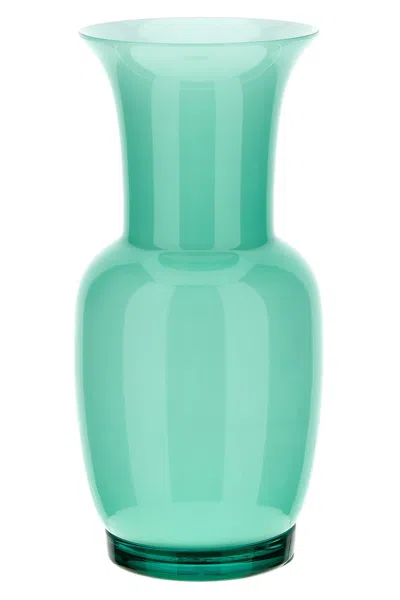Venini 'opalino' Vase In Blue