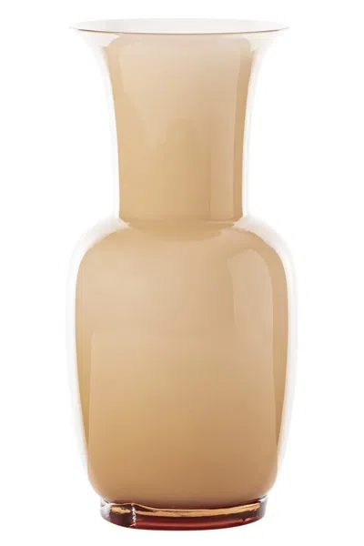 Venini 'opalino' Vase In Orange