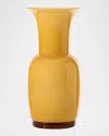 Venini Opalino Porcelain Vase In Amber
