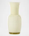 Venini Opalino Vase, 16.5" In Straw-yellow