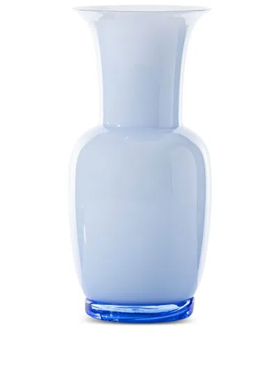 Venini Opalino Gradient-effect Vase In Blau