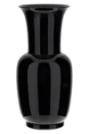 Venini 'opalino' Vase In Black
