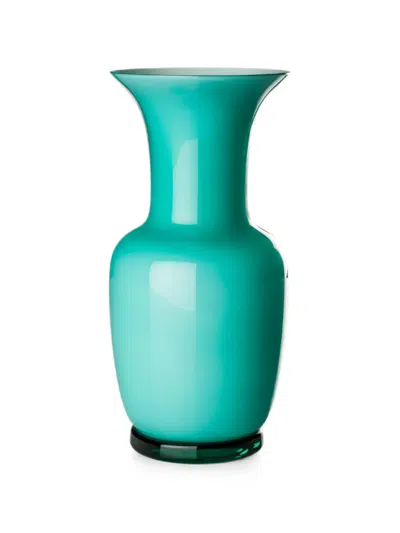 Venini Opalino Vase In Green