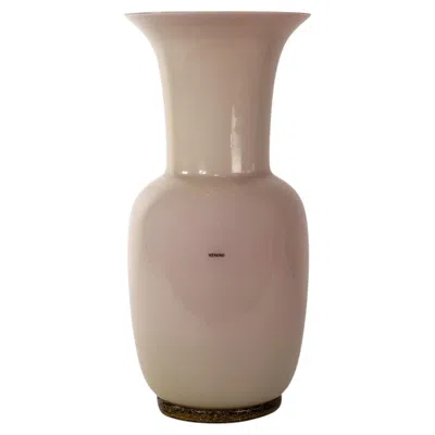 Pre-owned Venini Opalino Vase Grey, Red & Gold Glass Limited Edition 475/499 Year 2006