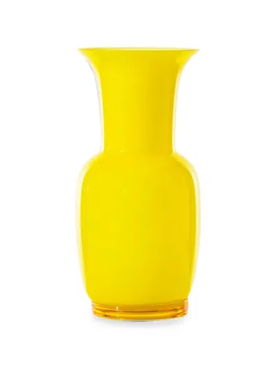 Venini Opalino Vase In Yellow
