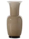 Venini Opalino Vases Beige In Brown