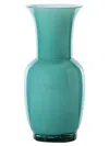 Venini Opalino Vases Green In Blue