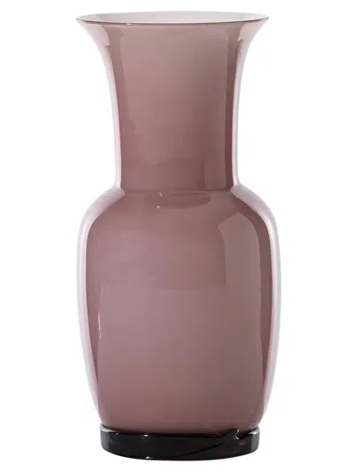 Venini Opalino Vases Pink In Brown
