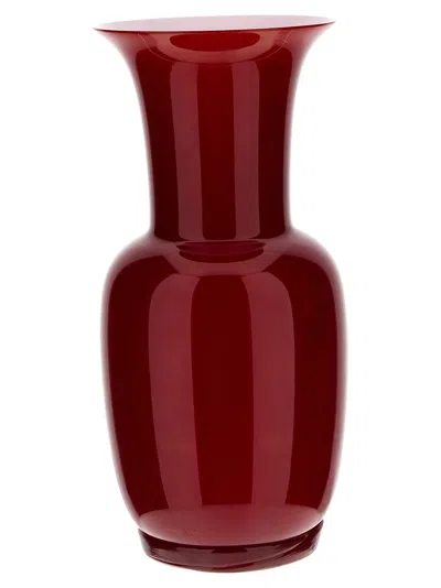 Venini Opalino Vases Red