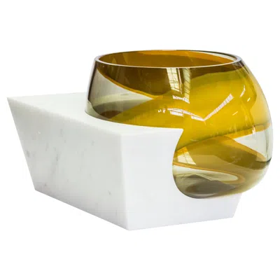 Pre-owned Venini Osmosi Artist Proof Glass And Marble Sculpture By Emmanuel Babled For  In Sand