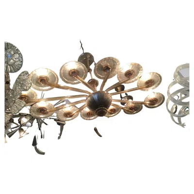 Pre-owned Venini Oval Murano Glass Chandelier 12-light, 1930, Italy In Brown