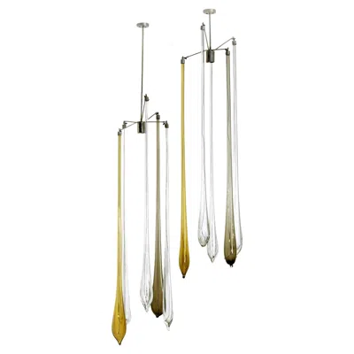 Pre-owned Venini Pair Of Mid Century Ceiling Lights By  In Sand