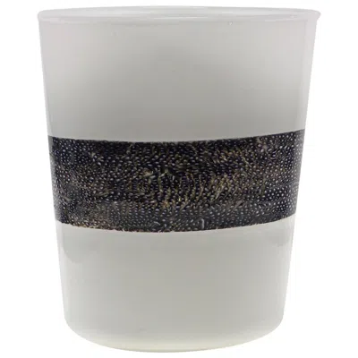 Pre-owned Venini Paolo  And Riccardo Licata Banded Murrine Vase In Gray