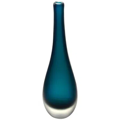 Pre-owned Venini Paolo  Inciso Vase In Blue