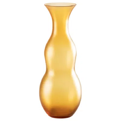 Pre-owned Venini Pigmenti Large Vase In Glazed Amber Glass By  In Brown