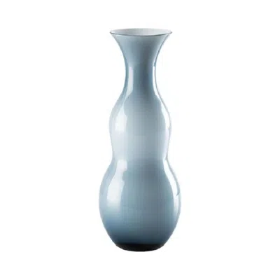 Pre-owned Venini Pigmenti Large Vase In Opaline Grape Milk White Inside Glass By