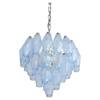 Pre-owned Venini Poliedri  Ceiling Lamp Blue, 1960