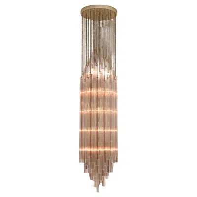 Pre-owned Venini Rare Large  Murano Chandelier Trilobo In Brown