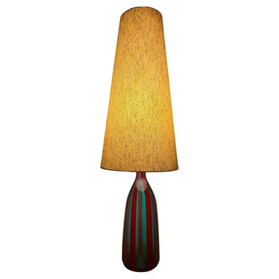 Pre-owned Venini Rare  Floor- Or Table Lamp By Fulvio Bianconi In Orange