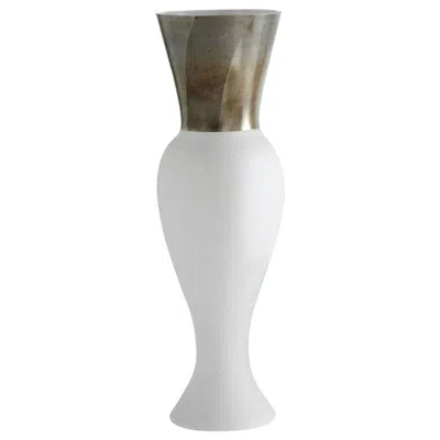 Pre-owned Venini Regina Vase In Milk-white Glass By Rodolfo Dordoni In Transparent