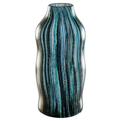 Pre-owned Venini Riflessi 793.92 Large - Glass Vase - Design Michela Cattai - Damiani In Blue