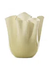 Venini Ruffled Vase In White