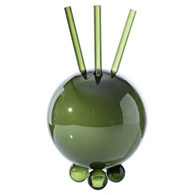 Pre-owned Venini Ruri 782.51 Verde Mela - Glass Vase - Design Nikolai Bergmann - Damiani In Transparent