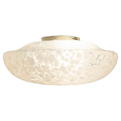 Pre-owned Venini Sas Ceiling Flush Mount, Italian 1960 Murano Glass In White