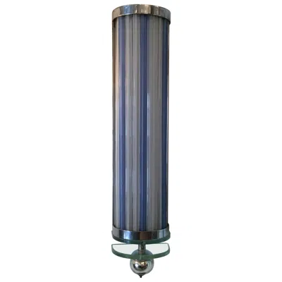 Pre-owned Venini Sconce 1940 Murano Glass Metal Crome Italy In Transparent