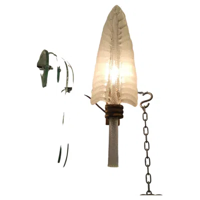 Pre-owned Venini Sconce Murano Glass Brass, 1930, Italy In Sand
