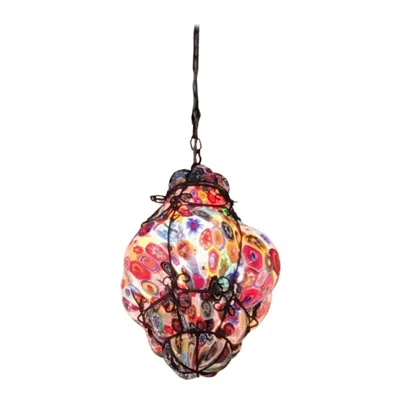 Pre-owned Venini Seguso - Murrine “ Chandelier Murano Glass, 1950, Italy In Brown
