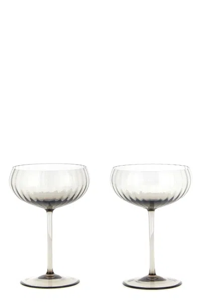 Venini Set Of 2 'bollicine' Champagne Cups ⌀ 10.8 Cm In Multi