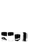 Venini Set Of 4 Glasses In Black