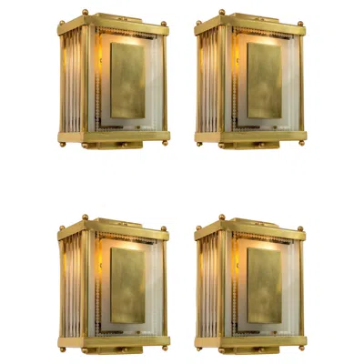 Pre-owned Venini Set Of Vintage Boxed Wall Lights From 's Hotel Collection, Signed In Brown