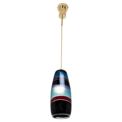 Pre-owned Venini Single Ceiling Light By Massimo Vignelli -  Murano In Black