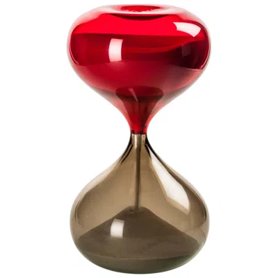 Pre-owned Venini Small Clessidra Hourglass In Grey & Red