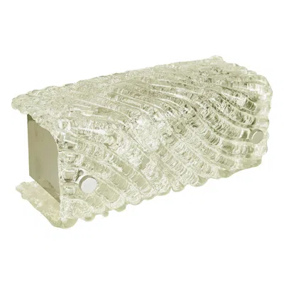 Pre-owned Venini Small Italian Murano Glass & Crome Plated Metal Wall/ceiling Lamp, 1960/70s In Sand