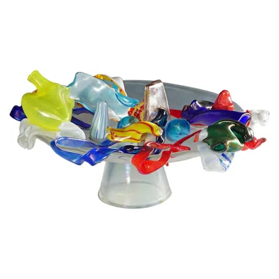 Pre-owned Venini Sogni Infranti Bowl By Mario Bellini For  Murano, 1992 In Brown
