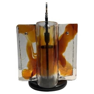 Pre-owned Venini Space Age Table Lamp By Toni Zuccheri For  In Murano Glass, Italy Ca 1970 In Brown