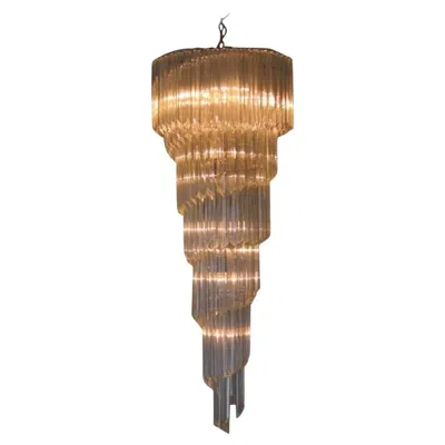 Pre-owned Venini Spiral Chandelier By Fabio Ltd In Brown
