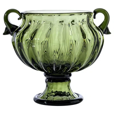 Pre-owned Venini Spring Renaissance 782.50 Apple Green Glass Vase - Emily Avenson Damiani