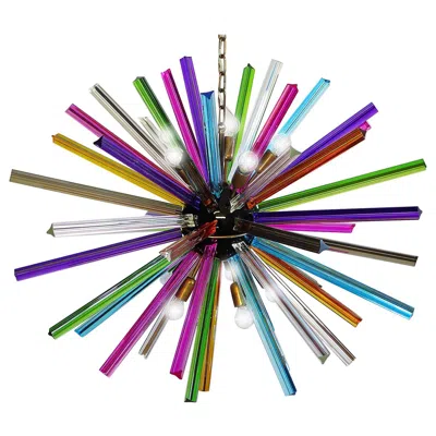 Pre-owned Venini Sputnik Chandelier Multicolored, Murano, Late 20th Century In Transparent