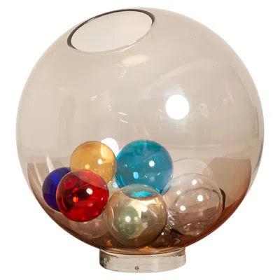 Pre-owned Venini Studio  Spherical Table Lamp Model "pallotta", Murano, 1970s In Sand