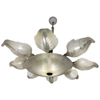 Pre-owned Venini Stunning And Original Chandelier In The Style Of , Murano, 1940s In Brown